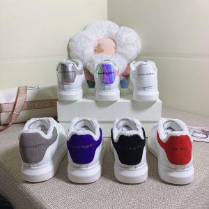 Alexander McQueen Men’s Multi Color Sneakers with Fur Lining
