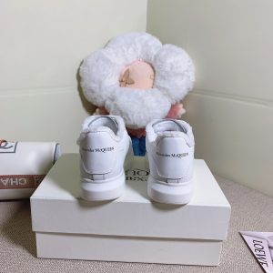 Alexander McQueen White Fur Lined Sneakers for Kids