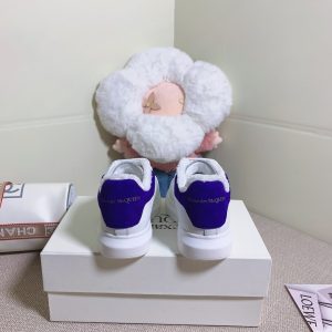Alexander McQueen White and Purple Sneakers, Casual Style, C