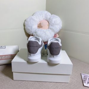 Alexander McQueen White and Grey Suede Sneakers for Women
