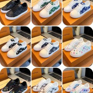 Louis Vuitton Men's Multicolor Canvas Sneakers Stylish Cas