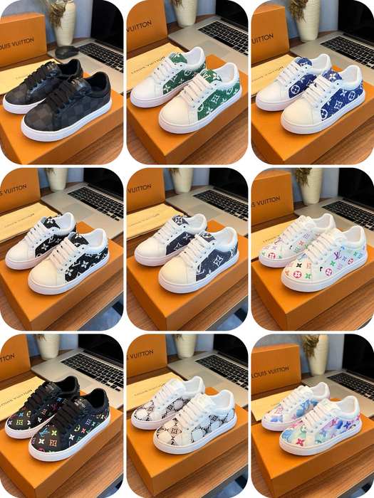 Louis Vuitton Men’s Multicolor Canvas Sneakers Stylish Cas
