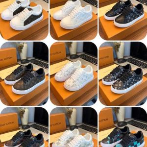 Louis Vuitton Monogram Sneakers White & Black Canvas Casua