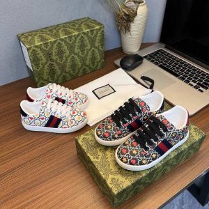 Gucci Multicolor Floral Print Sneakers for Men and Women
