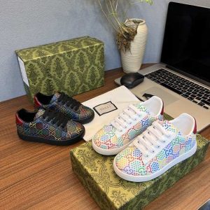 Gucci Rainbow Pattern Sneakers for Women Colorful Canvas C
