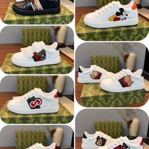 Kids' Cartoon Graphic Sneakers Black & White Stylish Cas