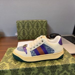 Adidas Kids' Multicolor Denim Sneakers with Purple Stripes