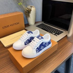 Louis Vuitton Men's Blue Monogram Canvas Sneakers
