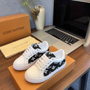 Louis Vuitton Monogram Canvas Sneakers in Black and White