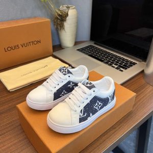 Louis Vuitton Monogram Canvas White and Navy Sneakers