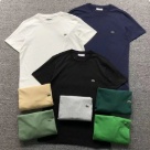 Lacoste crew neck T shirt White, Navy Blue, Black, Apricot, Gray, Dark Green, Light Green, Green clothing Size Sin