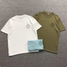 Lacoste crew neck t shirt White, Olive Green, Light Blue clothing Size xLin