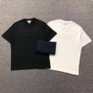 Lacoste embossed logo crew neck T shirt Black White clothing Size Lin