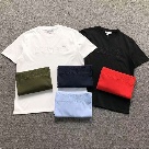 Lacoste embossed logo crew neck t shirt White Black Red Navy Blue Light Blue Olive clothing Size Min