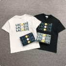 Lacoste graphic tee White Black clothing Size xxLin