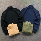 Lacoste half zip pullover sweatshirt Black, Navy, Beige, Olive clothing Size Sin