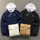 Lacoste hoodie jacket Navy White, Black White, White, Khaki clothing Size xLin
