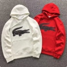 Lacoste hoodie White, Red clothing Size Min