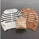 Lacoste knit cardigan White Black,Brown White,Beige White clothing