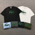 Lacoste logo embroidered T shirt Black, White, Light Blue, Gray, Navy Blue, Army Green clothing Size Lin
