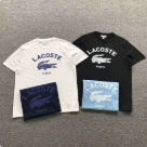 Lacoste logo print T shirt White Blue, Black White, Navy Blue, Light Blue White clothing Size Lin