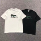 Lacoste logo print t shirt White Black clothing Size Lin