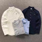 Lacoste long sleeve dotted shirt White,Gray,Light Blue,Navy clothing Size Lin