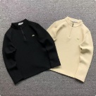 Lacoste long sleeve half zip pullover Black, Beige clothing Size xLin