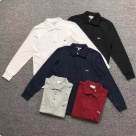 Lacoste long sleeve polo shirt White Black Navy Blue Gray Red clothing