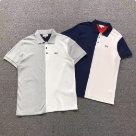 Lacoste polo shirt Gray White, Navy White clothing Size Lin