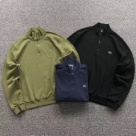 Lacoste quarter zip sweatshirt Olive Green Black Navy clothing Size Lin