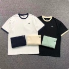 Lacoste short sleeve crew neck T shirt White Navy, Black Cream clothing Size Lin