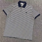 Lacoste striped polo shirt Navy White clothing