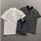 Lacoste striped polo shirt White Black, Black White, Navy White clothing Size Lin