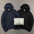 Lacoste zip up hoodie Navy Black Grey clothing Size Lin