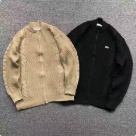 Lacoste zip up knit sweater Beige and Black clothing Size Lin