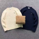 Lacoste cable knit sweater cream,navy,camel clothing Size Min