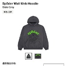 clothing Sp5der Wait Web Hoodie Grey