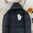 Yupoo Canada Goose puffer black hooded Canada Goose down jacket quilted black fur trim Black 020