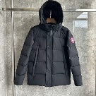 Yupoo Canada Goose puffer black logo patch Canada Goose down jacket hooded black padded jacket Black 011