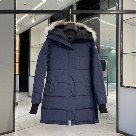 Yupoo Canada Goose puffer blue fur hood Canada Goose down jacket puffer navy fur hood Navy 015