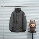 Yupoo Canada Goose beanie black pompom Canada Goose down jacket puffer black logo patch Black 026