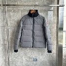 Yupoo Canada Goose puffer grey black collar Canada Goose down jacket puffer gray black collar Grey 009