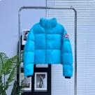 Yupoo Canada Goose puffer jacket blue patch Canada Goose down jacket puffer jacket bright blue badge Blue 003
