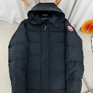 Yupoo Canada Goose beanie black pompom Canada Goose down jacket puffer black patch hood Black 024