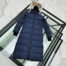 Yupoo Canada Goose puffer navy fur hood Canada Goose down jacket long navy fur hood coat Navy 013