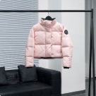 Yupoo Canada Goose puffer pink badge patch Canada Goose down jacket puffer pink badge patch Beige 006