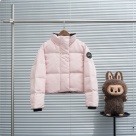 Yupoo Canada Goose puffer pink badge patch Canada Goose down jacket puffer pink badge patch Beige 020
