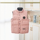 Yupoo Canada Goose puffer pink badge vest Canada Goose down jacket padded pink button vest Beige 002
