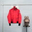 Yupoo Canada Goose puffer red logo patch Canada Goose down jacket puffer red hood Red 005